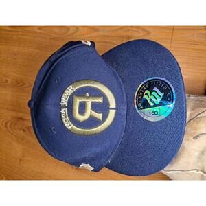 NEW Rocawear Navy Blue Fitted Snapback Hat Cap Size 8 Wool